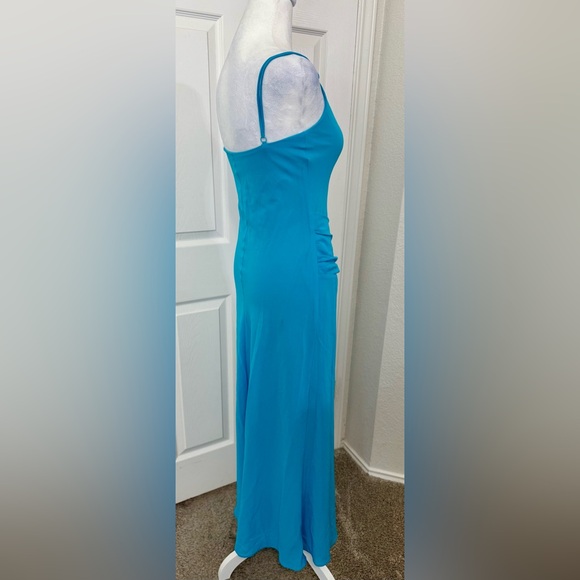 Minelli Sky Blue Maxi Dress Size 10 (Runs Small) - Picture 3 of 11